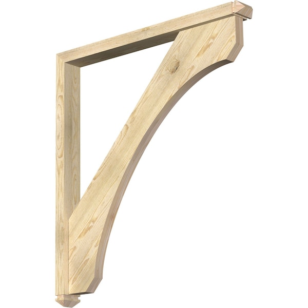 Ekena Millwork Legacy Arts and Crafts Rough Sawn Bracket w/ Offset Brace, Douglas Fir, 4"W x 40"D x 44"H BKT0402X40X44LEC03RDF - main